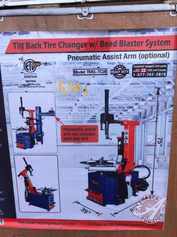 TMGTC28 30in TiltBack SemiAutomatic Tire Changer, K101