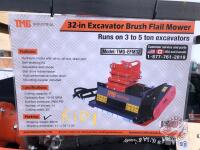 TMG-EFM32 32in Excavator Brush Flail Mower, K101