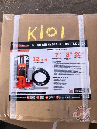 TMG-AJA12 12 Ton Air Hydraulic Bottle Jack, K101