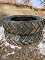 480/80R50 159A8/B MIC AGRIBIB R-1W non adjustable rear tractor tires, (G) (USED), K116