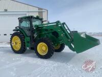 JD 6190R MFWD tractor, 1773 hrs showing, s/n1RW6190RLED012088