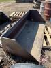 6ft smooth edge material bucket (skidsteer style quick attach mount) - 2