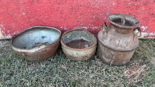 Cream can & separator bowls