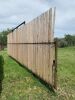 *29’ free-standing windbreak panel made with 3” pipe and 8 ft boards - 3