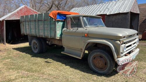 1964 Chevrolet 50 s/a grain truck, 67,121 showing, VIN#4C5303606182C, Owner: Barry E Roe, Seller: Fraser Auction _______________________