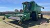 JD 9600 SP combine with JD 914 pick-up head, 6613 Eng hrs showing, 4521 Sep hrs showing, s/n657843 - 3