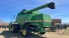 JD 9600 SP combine with JD 914 pick-up head, 6613 Eng hrs showing, 4521 Sep hrs showing, s/n657843 - 6