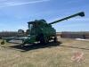 JD 9600 SP combine with JD 914 pick-up head, 6613 Eng hrs showing, 4521 Sep hrs showing, s/n657843 - 18