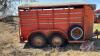 WW 12ftx5ft bumper pull tandem axle stock trailer (farm use NO registration), VIN#092988 - 2