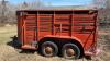 WW 12ftx5ft bumper pull tandem axle stock trailer (farm use NO registration), VIN#092988 - 8