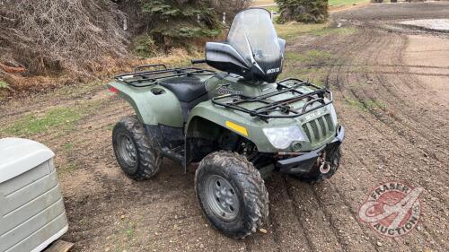 2010 Arctic Cat 450 Quad, 470hrs, 4568 showing, s/n 4UF10ATVXAT210406, F49, Owner: Casey R McCuaig Seller: Fraser Auction Services Ltd. _________________ ***TOD and Key in office trailer***
