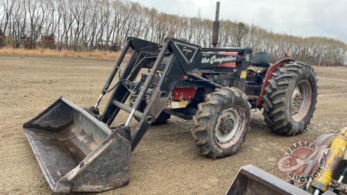 1394 Case IH MFWA Tractor, 77hp, 3047hrs showing, s/n covered by loader mounts, F49 ***Keys in Office Trailer***