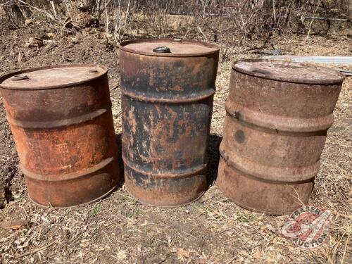 3 small barrels