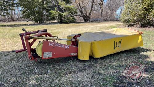 7ft Lely Optimo 205 3pt discmower, s/n1015-0797