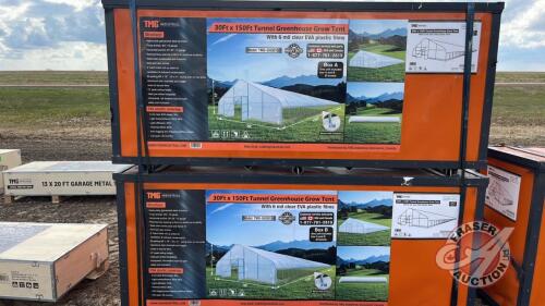 TMG-GH30150 30x150ft Tunnel Greenhouse Grow Tent w/ 6 mil Clear EVA Plastic Films (Box A and B), F55