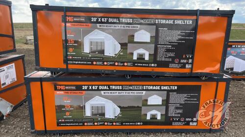 TMG-DT2064-PRO 20x63ft Dual Truss Pro-Series Storage Shelter (Box A and B), F55