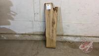 44"l x 13"w x 2.5"d Live Edge Oak, F76