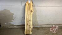 78"l x 19"w x 2.5"d Live Edge Maple Rough Cut, F76