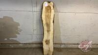 78"l x 19"w x 2.5"d Live Edge Maple Rough Cut, F76