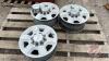 Used 18" 8 Bolt White Alum Rims for 2018 GMC 3500 w/4 hubcaps, F37