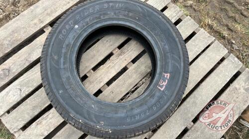 Used ST205/75R15 Road Rider ST IV, F37