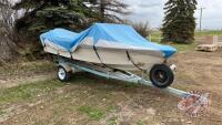 14ft Anchor Boat with 1968 Homemade boat trailer, F79, Trailer VIN# 5316, Owner: Eric M Maurer, Seller: Fraser Auction____________________________ ***TOD, keys - office trailer***