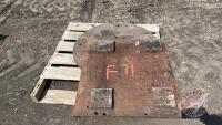 RND steel plate 3/8in thick and Square 1 1/8in thick steel plate, F71