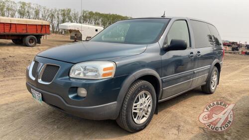 2005 Pontiac Montana SV6, 147,969 Showing, VIN#1GMDU03LX5D289301, F98 Owner: Fort La Bosse School Division Seller: Fraser Auction ____________________ ***TOD and Keys in office Trailer***