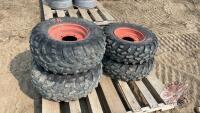 Quad Tires: Carlisle A489 2- 25x11.00-12NHS 2- 25x10.00-12, F103