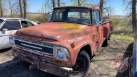 1968 International Pickup, F125, VIN#213208C028468 Owner: Brian C Donogh Seller: Fraser Auction _____________________ ***TOD in office trailer***