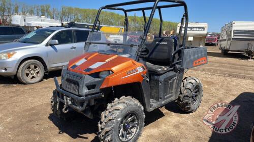 2013 Polaris Ranger 800EFI Mid-Size, F126, 5451mi showing, VIN#4XARH76A8DE211195 Owner: Lloyd Lukinski Seller: Fraser Auction ________________ ***TOD and Keys in office trailer*** *** Manual & Winch Controls - Office Shed***