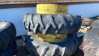 Used18.4-38 Tractor Tires w/ John Deere rims, F120