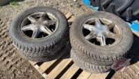 Used 215/60R15 94T passenger car tires w/ rims, F120