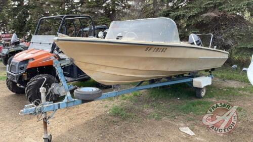 1977 VanguardBoat and Homemade Utility Trailer, F159 Owner: Brendan E Funk Seller: Fraser Auction ____________________ *** TOD and Keys in Office Trailer***