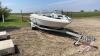 17ft Glastron boat SX175 SF with 2001 EZ loader boat trailer, F191, VIN# 1ZEAAYNR71A130034, Owner: Emil N Zariwney, Seller: Fraser Auction_____________________ ***TOD, keys - office trailer*** - 2