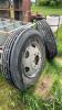 Used Michelin 10R22.5 tire on 6-bolt rim - 3