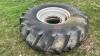 Used Firestone 23.1-30 tire on 12-bolt MF combine rim